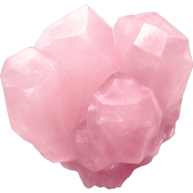 Rose quartz crystal cluster  emoji