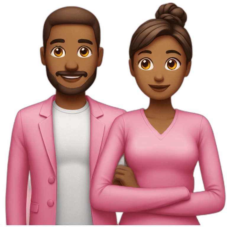 Pink couple emoji