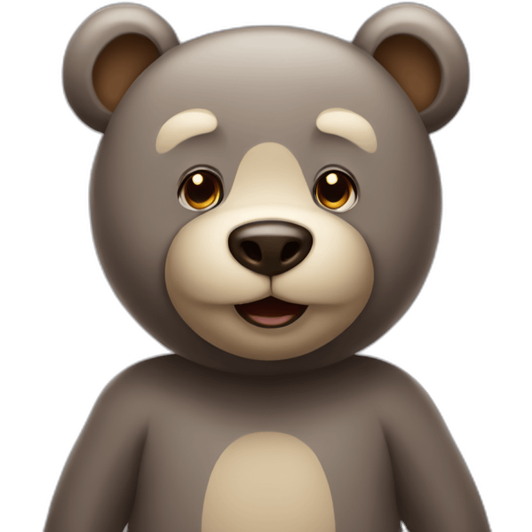 Toon Bear standing emoji