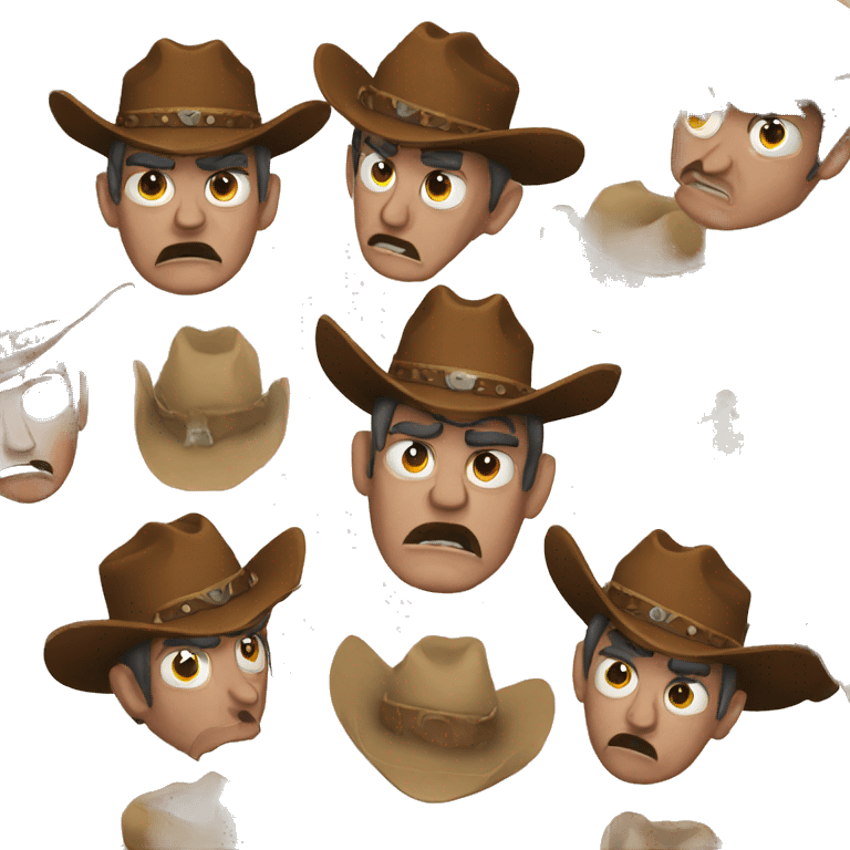 angry cowboy emoji