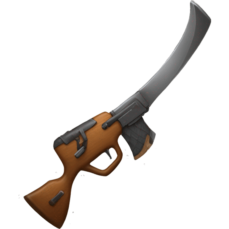 Axe with a gun rifle emoji