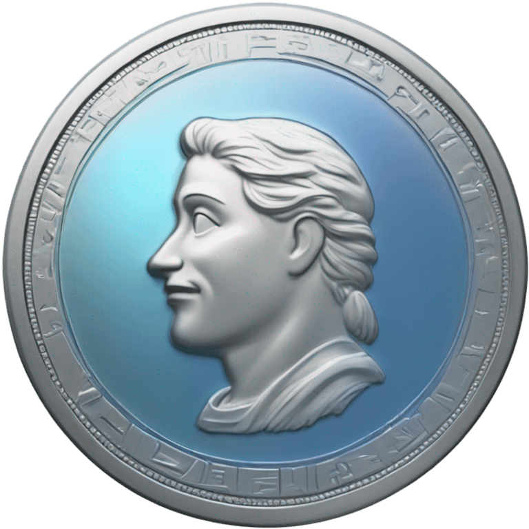 blueish platinum coin emoji