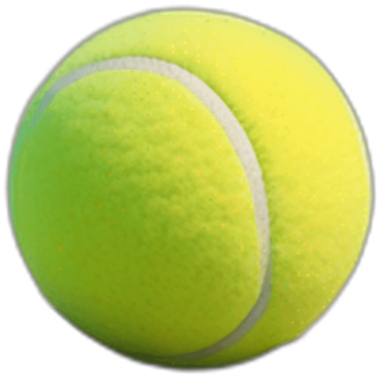 tennis ball resting on a beach emoji