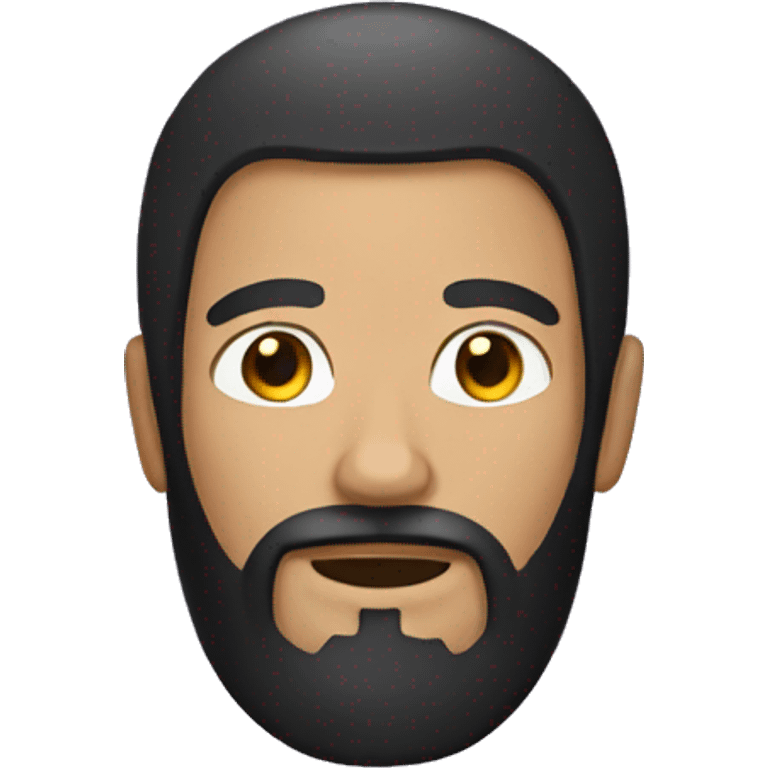 male with black beard hood emoji