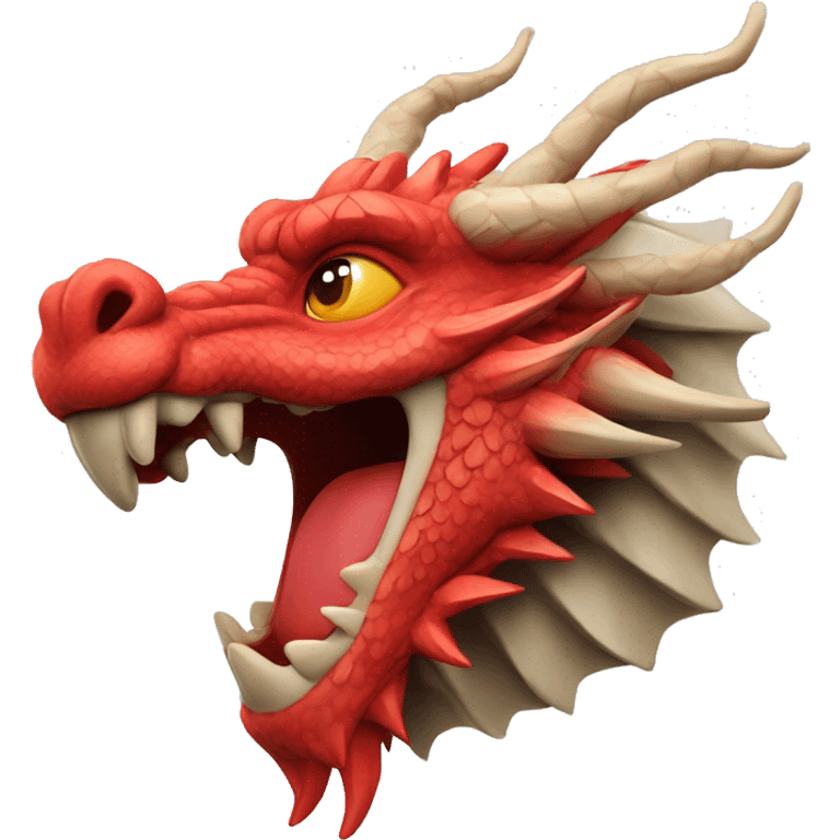 Red Japanese dragon side profile emoji