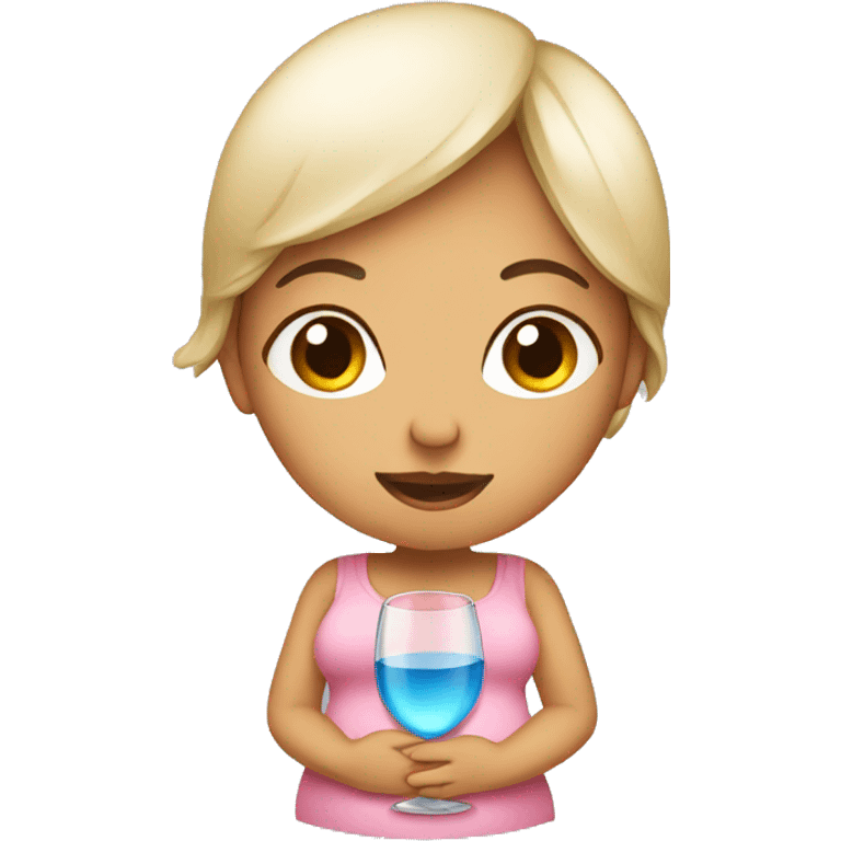 Pregnant women With a glass  emoji