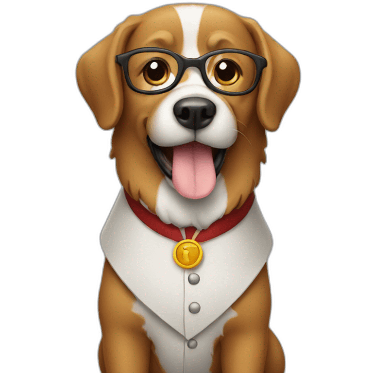 Dog as a professor emoji