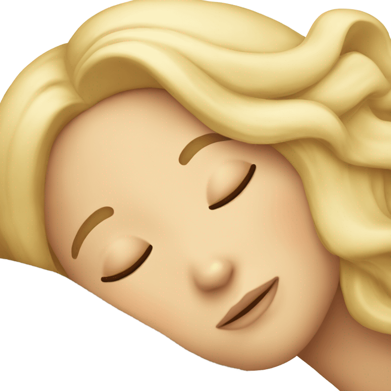 Sleeping blonde girl emoji