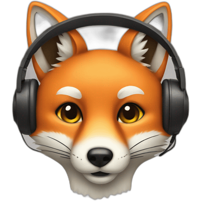 fox with headphones emoji