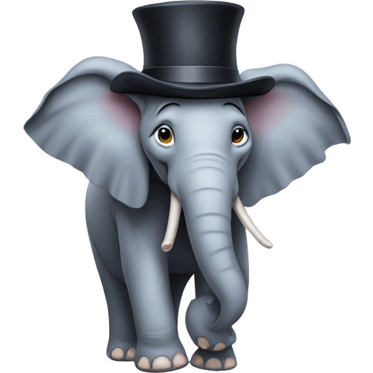 Elephant in a hat emoji