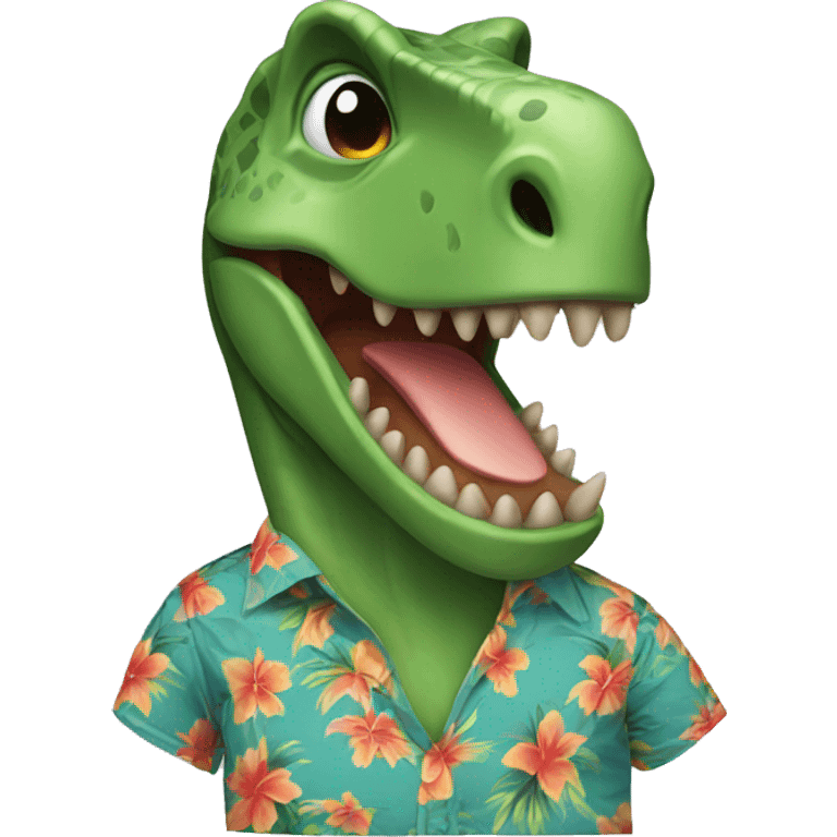 Dinosaur in a Hawaiian shirt emoji