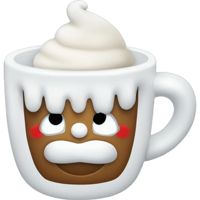 Weihnachtstasse mit Schneeflocken  emoji