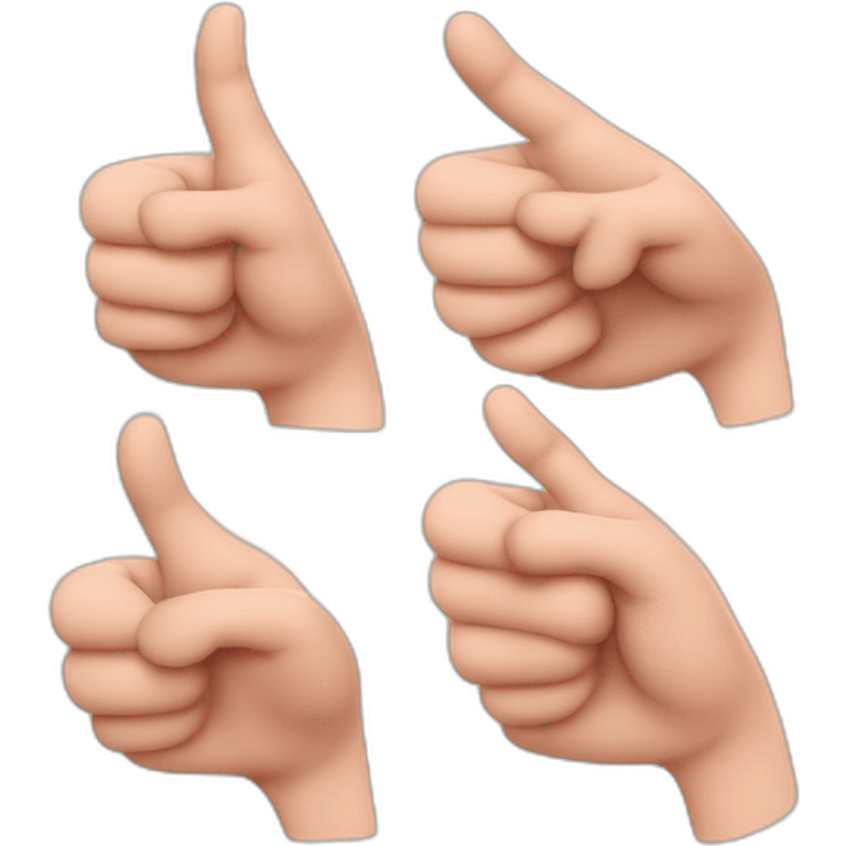 hand with pinky finger up and other fingers and thumb down emoji