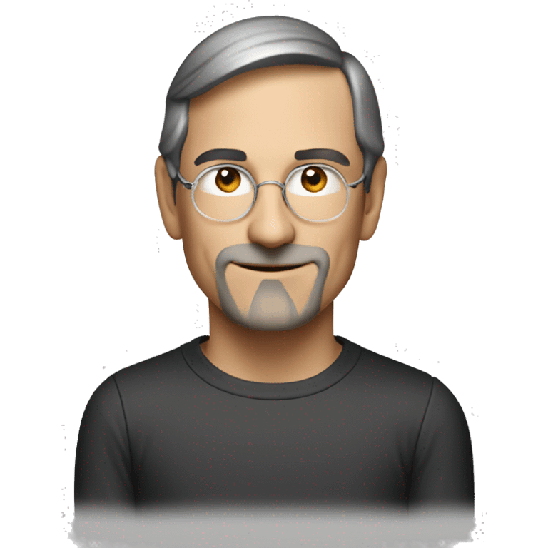  young Steve jobs is happy emoji