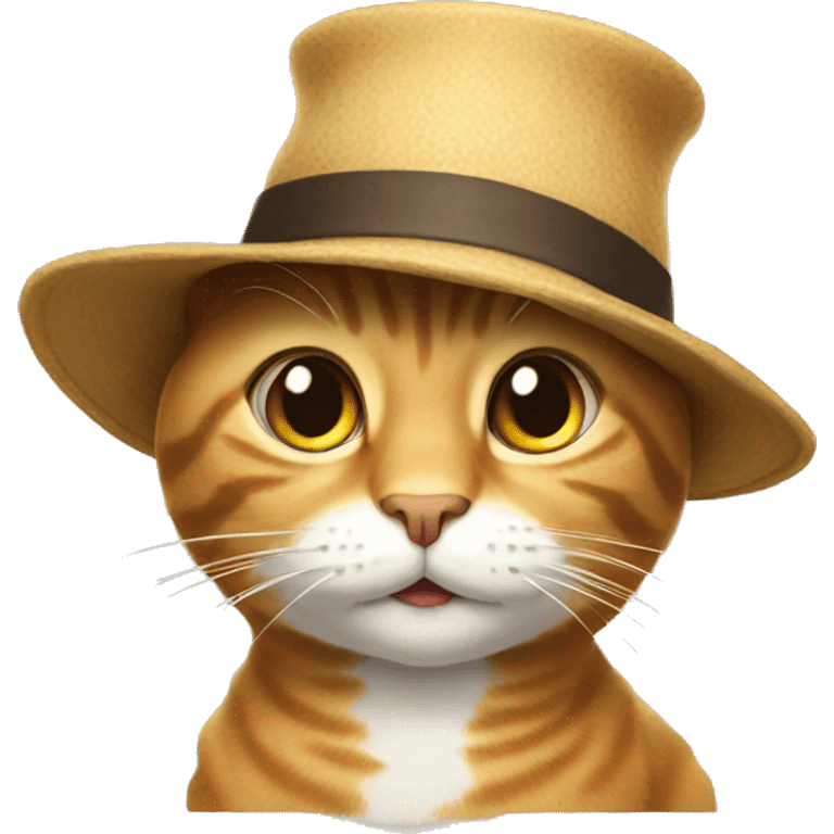 A cat with a hat  emoji