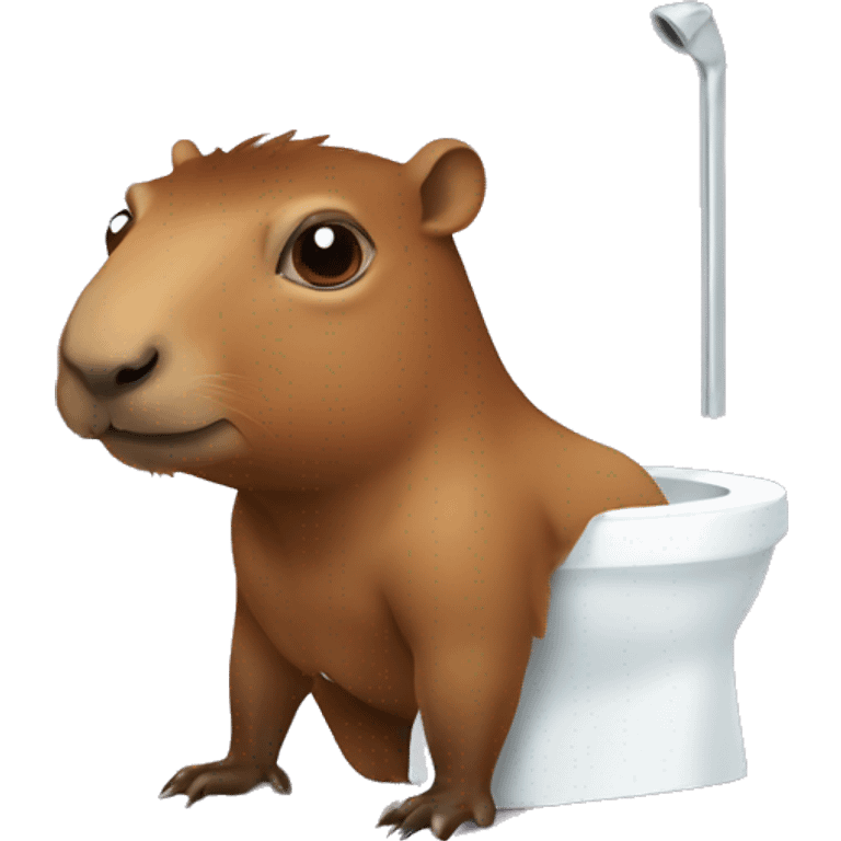 Capibara in the toilette  emoji