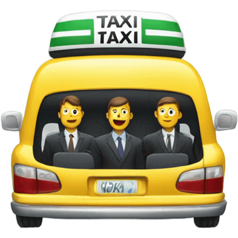 office men in taxi emoji