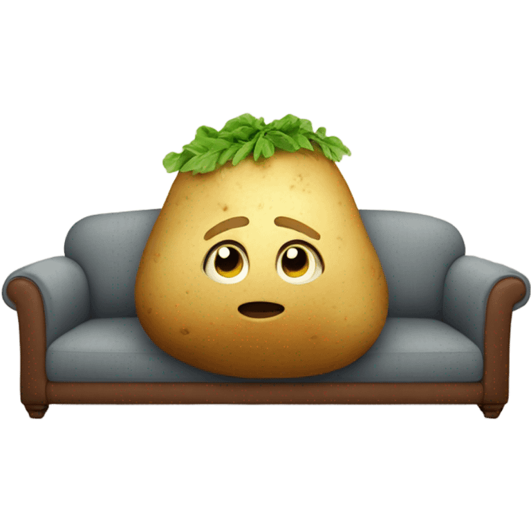 Human potato on couch emoji