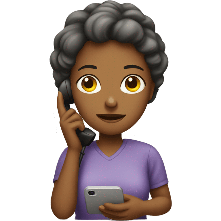 Mother awaiting by phone emoji