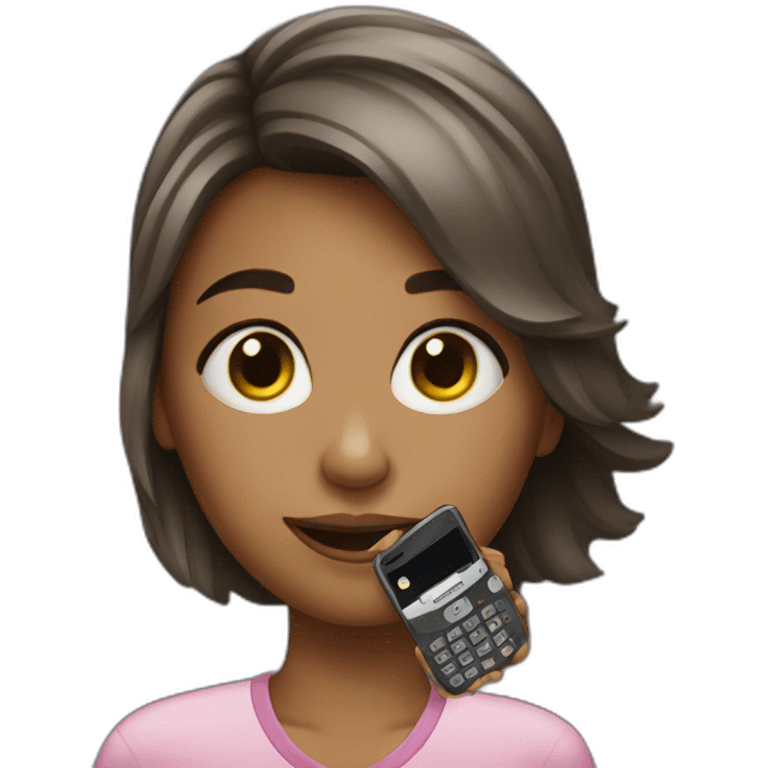 girl with phone emoji