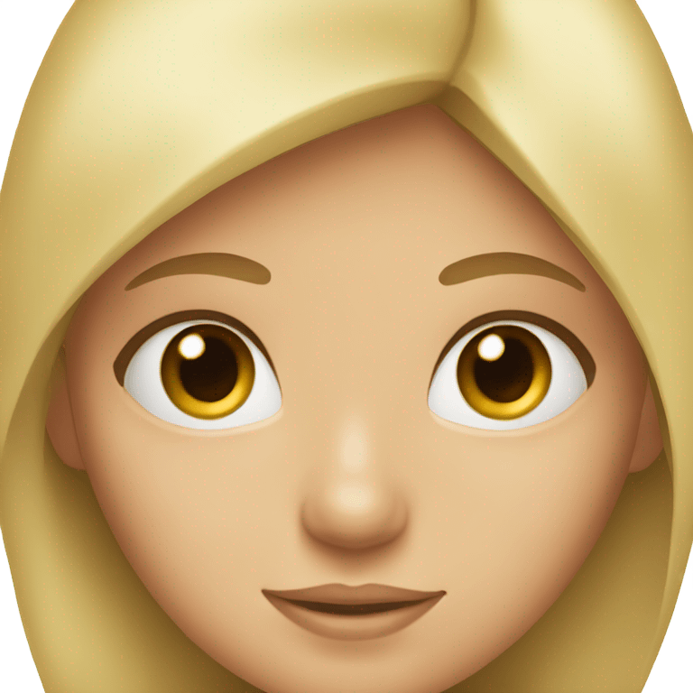 girl with blonde hair and hazel eyes emoji