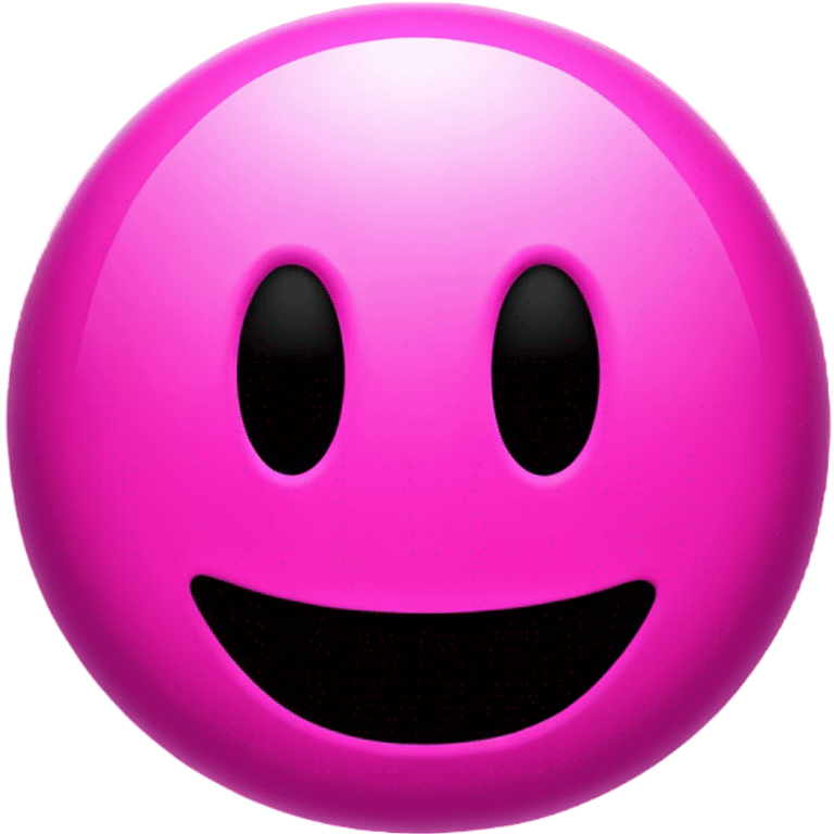 Neon pink Pac-Man ghost emoji