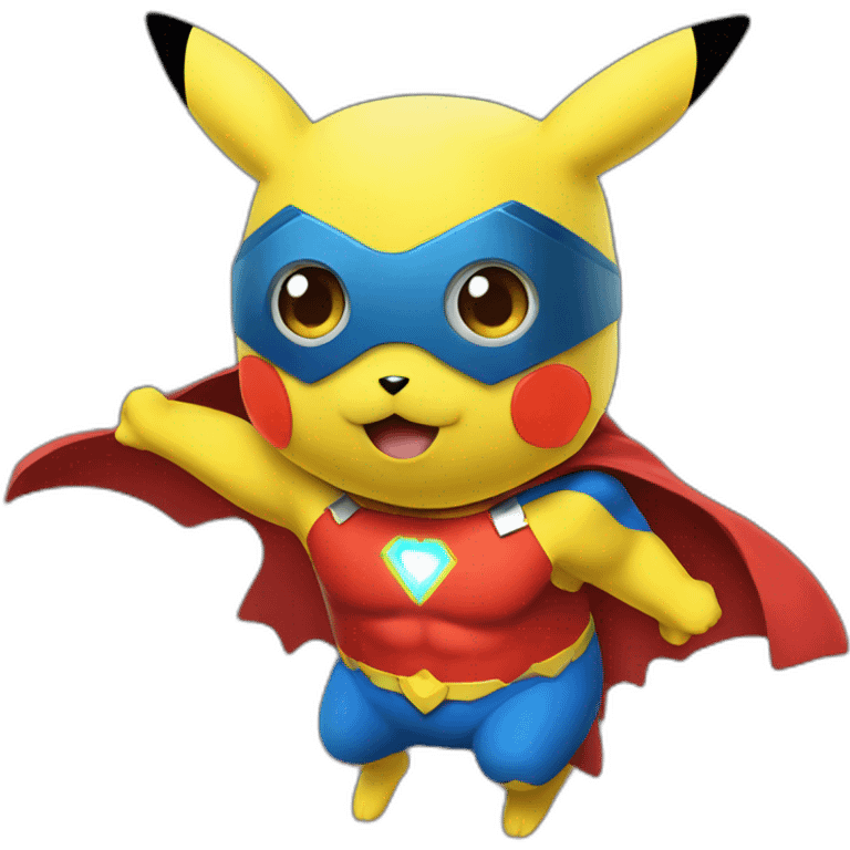 pikachu super man emoji