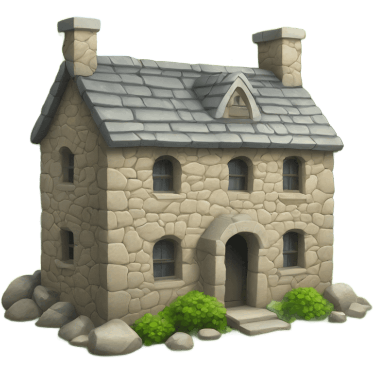 Stone house  emoji