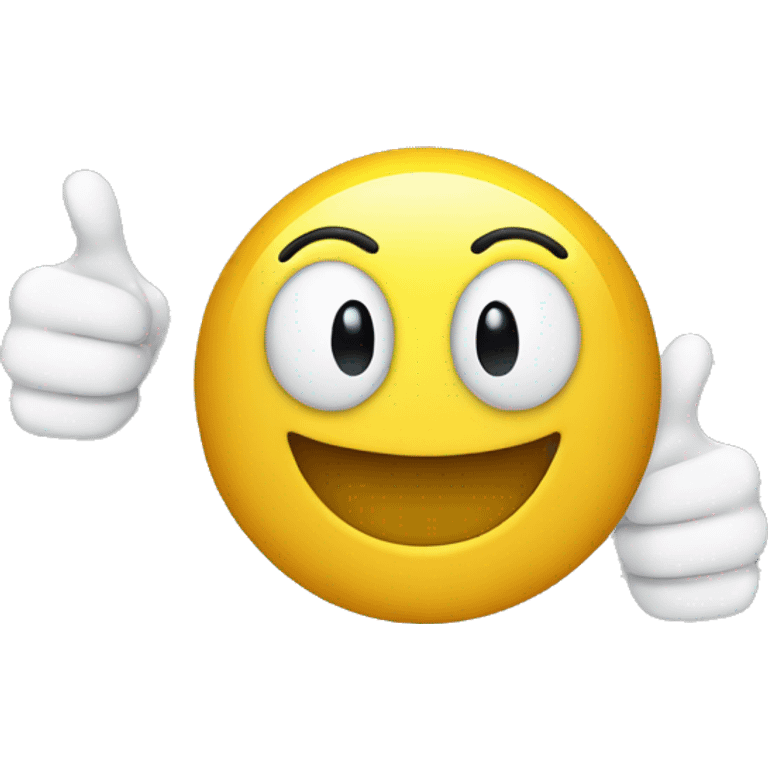 Smiley face with thumbs up emoji