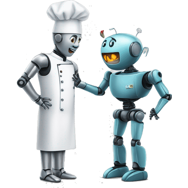 robot giving a chef kiss emoji