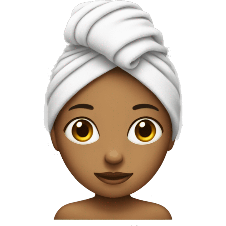 Girl with towel on head  emoji