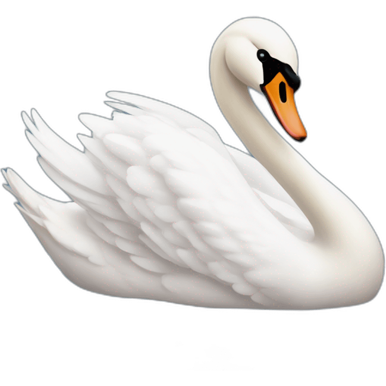 Swan at Valentine‘s Day emoji