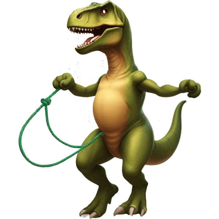 t. rex jumping rope emoji