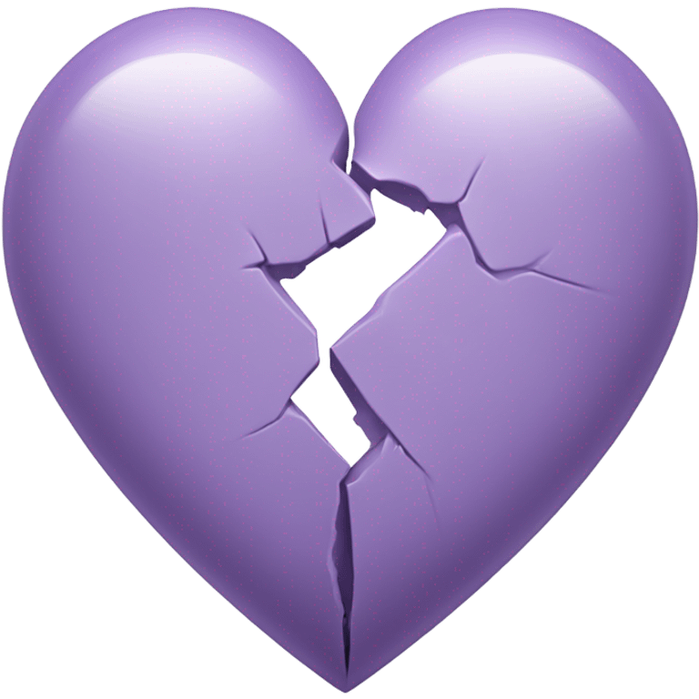 light purple broken heart emoji