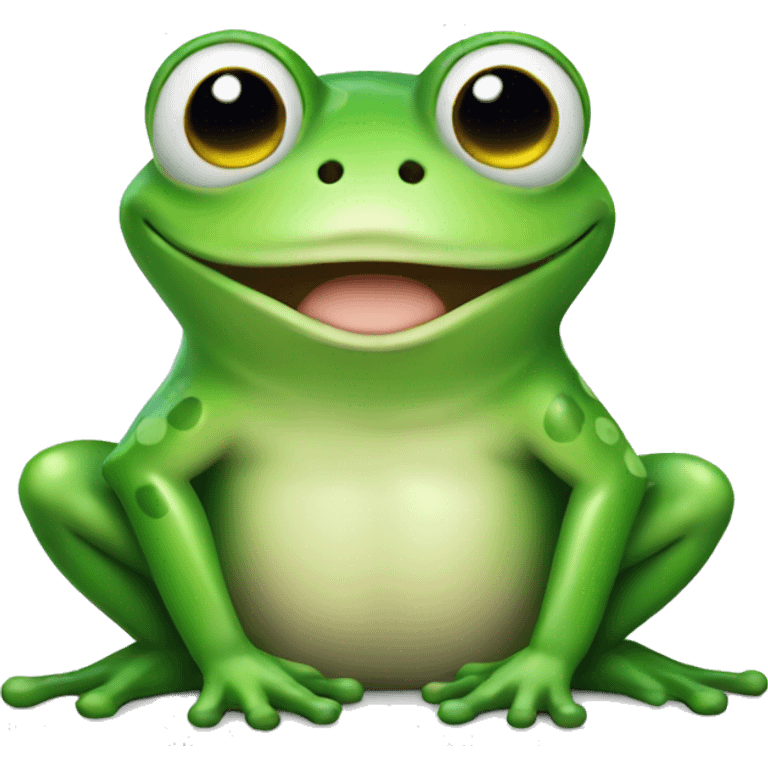 frog with smile emoji