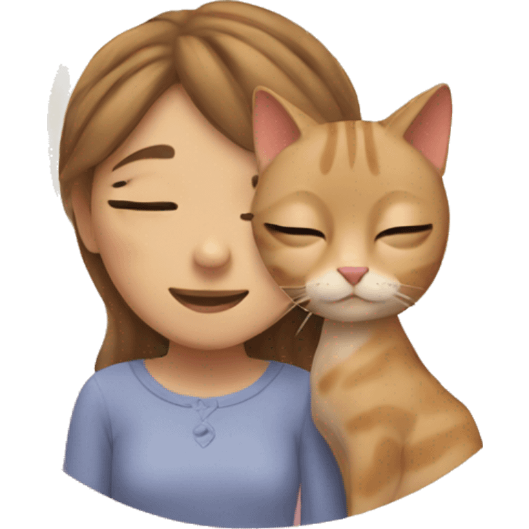 cat with girl dreaming emoji