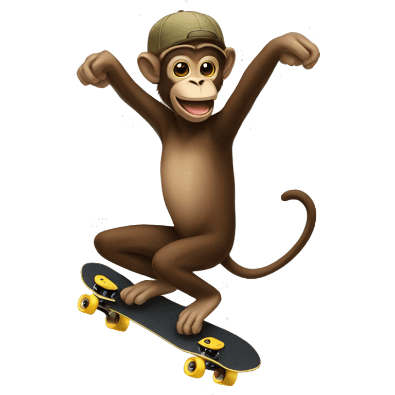 Skateboarding monkey emoji