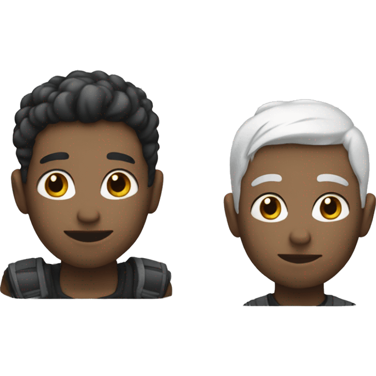 I want emoji with only head white skin boy with no beard and with black hair emoji