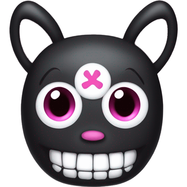 Kuromi with pink skull  emoji