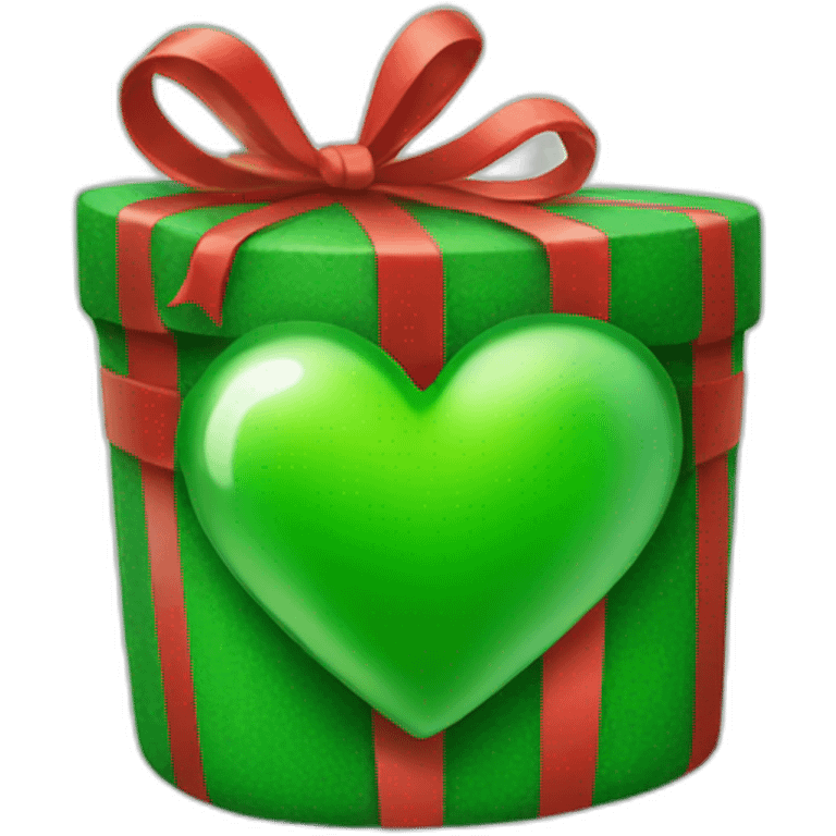 green heart christmas emoji