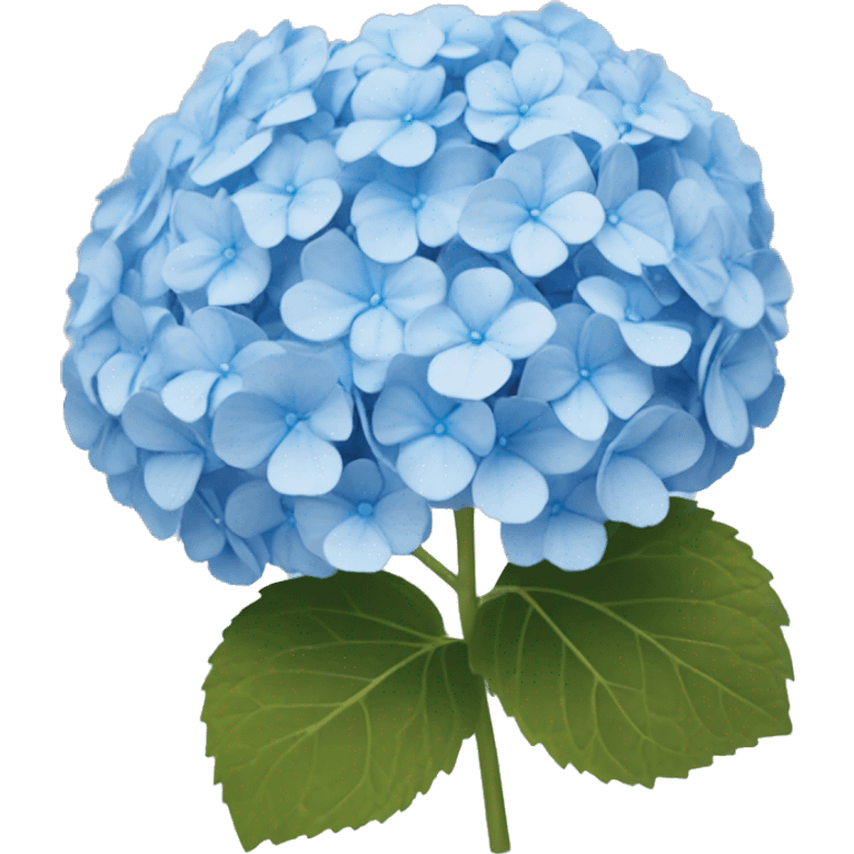 light blue hydrangea emoji