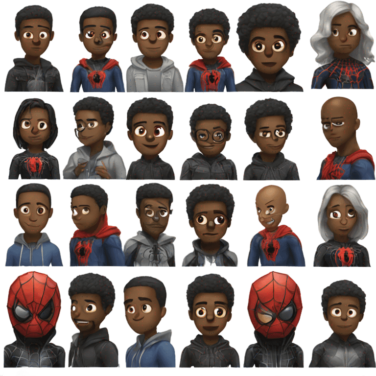 Black spider man emoji