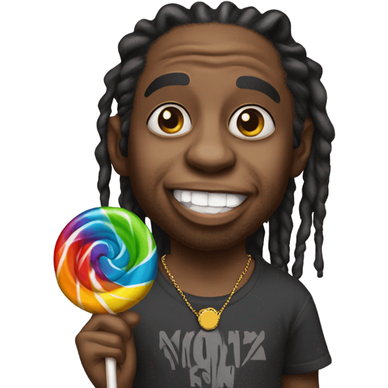 lil Wayne sucking a lollipop emoji