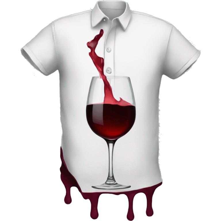 Red wine stained shirt  emoji