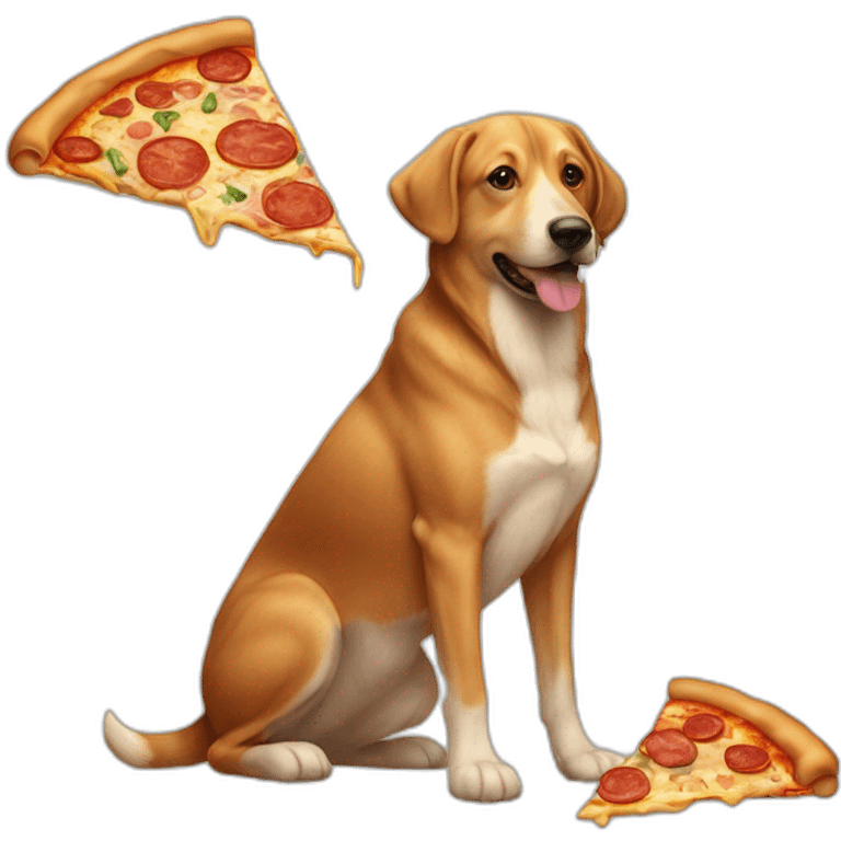 Mélange de pizza et de chien emoji