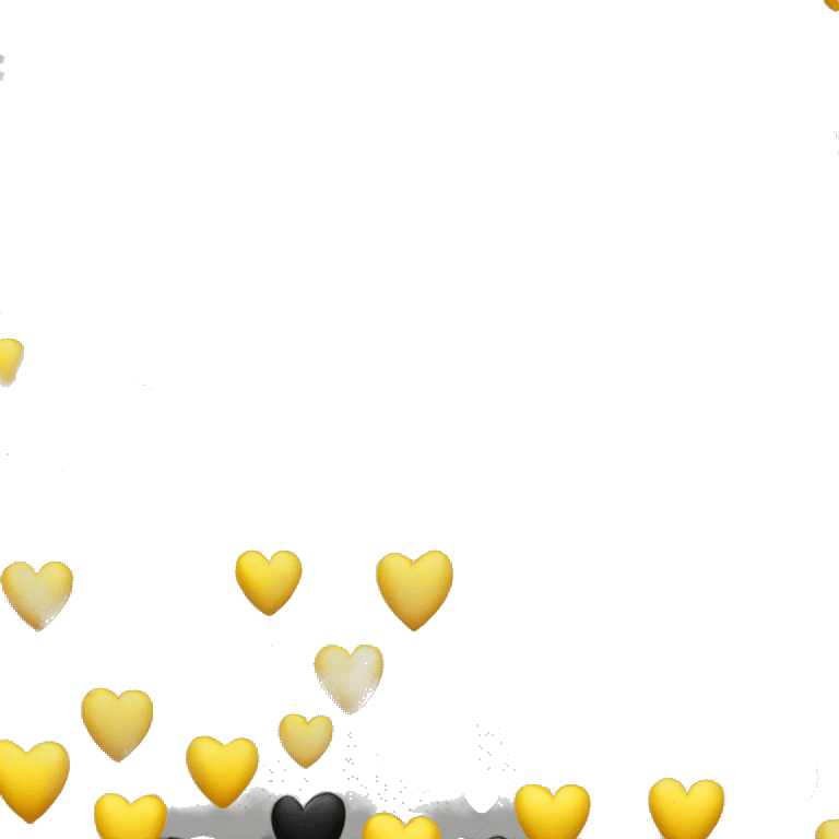 yellow black hearts  emoji