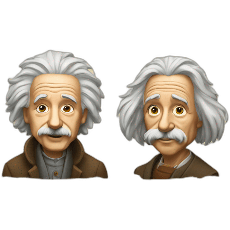 Einstein and Leonardo DaVinci emoji