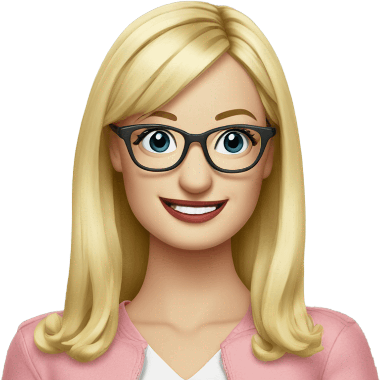 Beth behrs with glasses  emoji