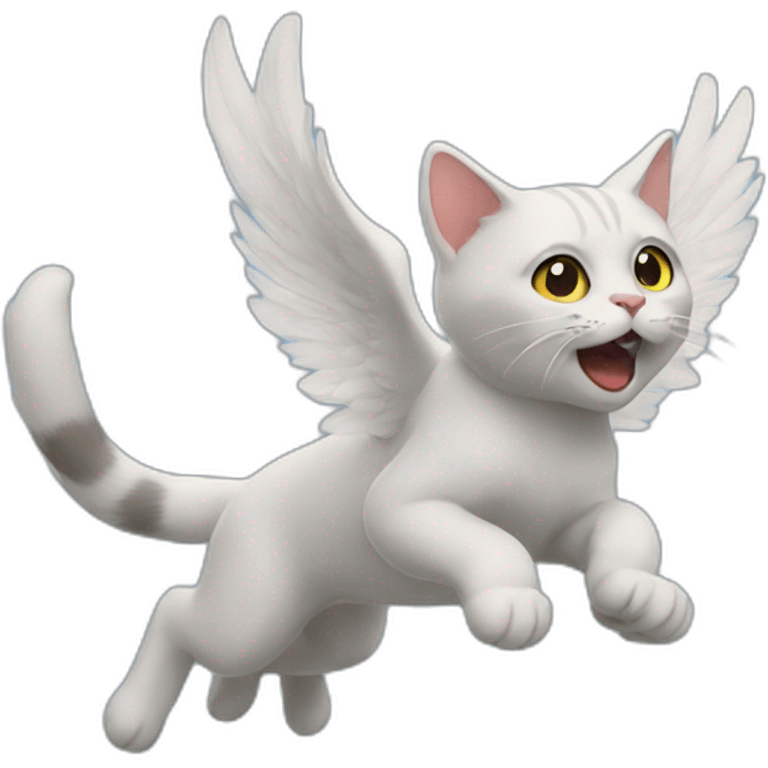 Flying cat emoji