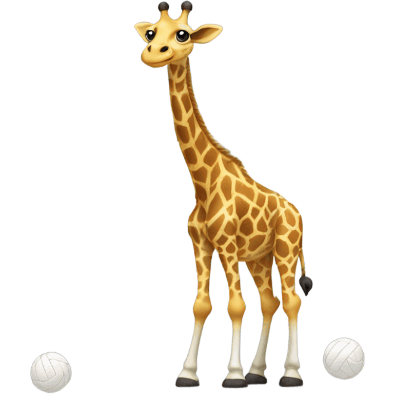 giraffe playing volleyball emoji